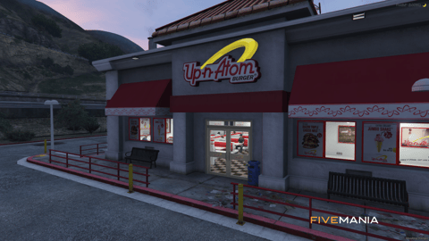 FIVEM Up N Atom Freeway | Iconic Fast Food Restaurant MLO | Interior & Exterior | Detailed Kitchen | Dining Area | Add-On | Optimized | Fivem Ready | High Quality — image 9