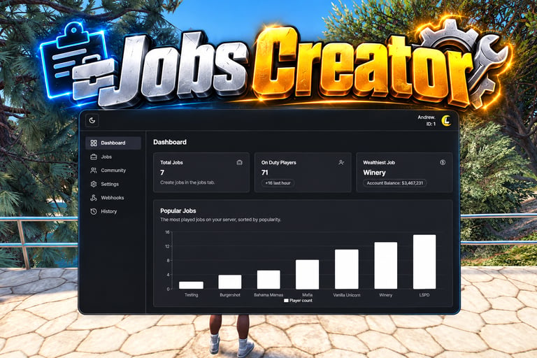 FIVEM Jobs Creator, Advanced Job Management Script