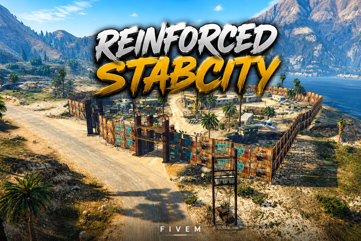 FIVEM Reinforced Stabcity | Fortified Settlement MLO | Custom Walls | Add-On | Optimized | Fivem Ready | High Quality
