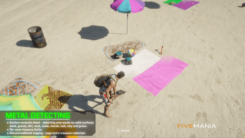 FIVEM Metal Detecting Script | Engaging Minigame Script | Treasure Hunting | Minigame | Configurable Loot | Add-On | Optimized | Fivem Ready | High Quality, image 6