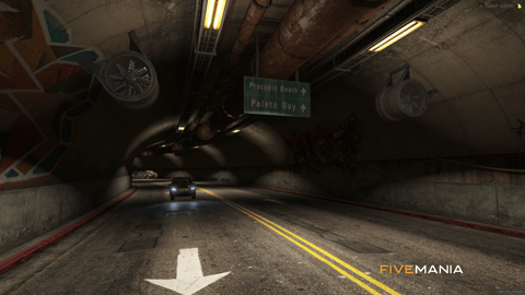 FIVEM Mount Chiliad Tunnel | Expanded Map Location | Interior & Exterior | Working Lights | Road Signs | Graffiti Art | Add-On | Optimized | Fivem Ready | High Quality — image 5