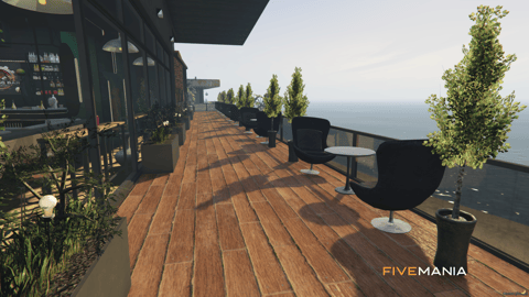 FIVEM Tuning Bar Mechanic | Modern Garage & Restaurant MLO | Interior & Exterior | Rooftop Terrace | Custom Props | Add-On | Optimized | Fivem Ready | High Quality — image 18