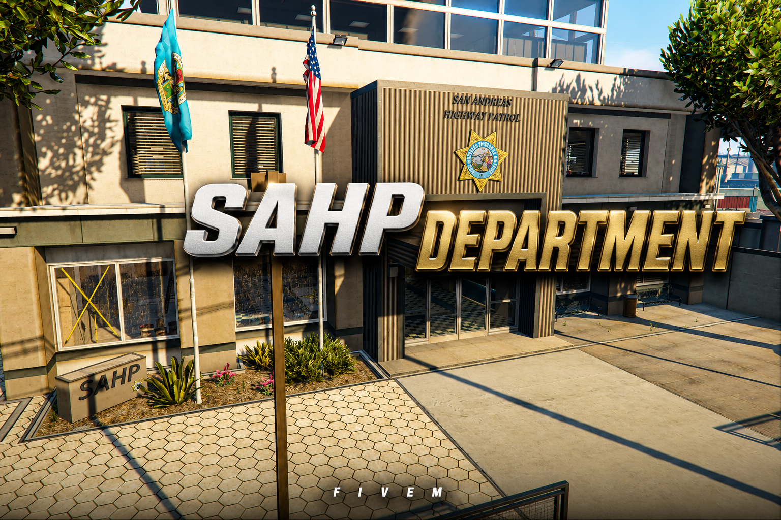 FIVEM Sahp Department | San Andreas Highway Patrol MLO | Interior & Exterior | Add-On | Optimized | Fivem Ready | High Quality
