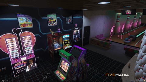 FIVEM Bowling Alley Cypress Flats | Vibrant Entertainment MLO | Bowling Lanes | Arcade Games | Diner Area | Interior & Exterior | Add-On | Optimized | Fivem Ready | High Quality — image 8