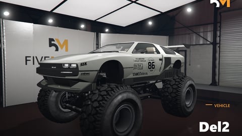 FIVEM Del2 | Lore-Friendly Monster Truck [Badged] Add-On | Custom Suspension | Massive Wheels | Working Lights | Detailed Interior | Add-On | Optimized | Fivem Ready | High Quality cover