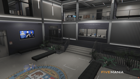 FIVEM Vinewood Police Department | Detailed Police Station MLO | Interior & Exterior | Offices & Jail Cells | Parking Garage | Add-On | Optimized | Fivem Ready | High Quality — image 4