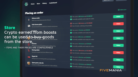 FIVEM Boosting Script | Advanced Crime System | Contracts | User Levels | UI & Leaderboard | Vehicle Tracking | Add-On | Optimized | Fivem Ready | High Quality, image 12
