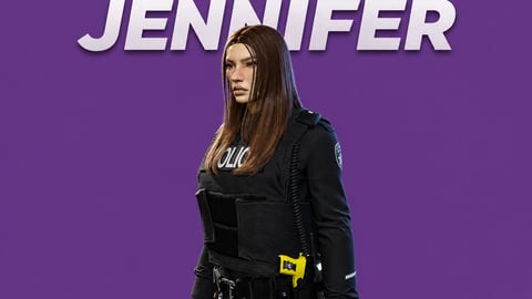 Jennifer | Female Ped | Multiple Outfits | Optimized & Fivem Ready [Add-On] cover