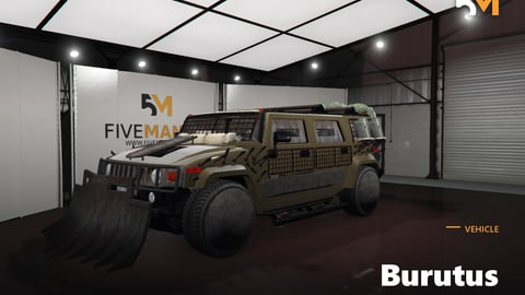 FIVEM Burutus | Armored Off-Road SUV [Unbadged] Add-On | Custom Armor | Spiked Defenses | Roof Cargo | Unique Wheels | Optimized | Fivem Ready | High Quality cover