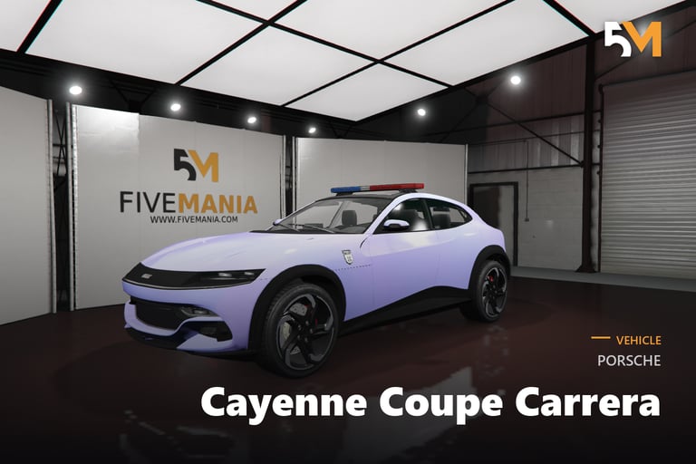 FIVEM Porsche Cayenne Coupe Carrera, Emergency Police SUV [Unbad…