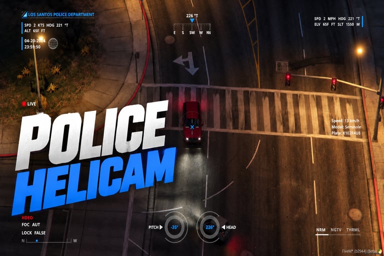FIVEM Police Helicam, Realistic Helicopter Camera System