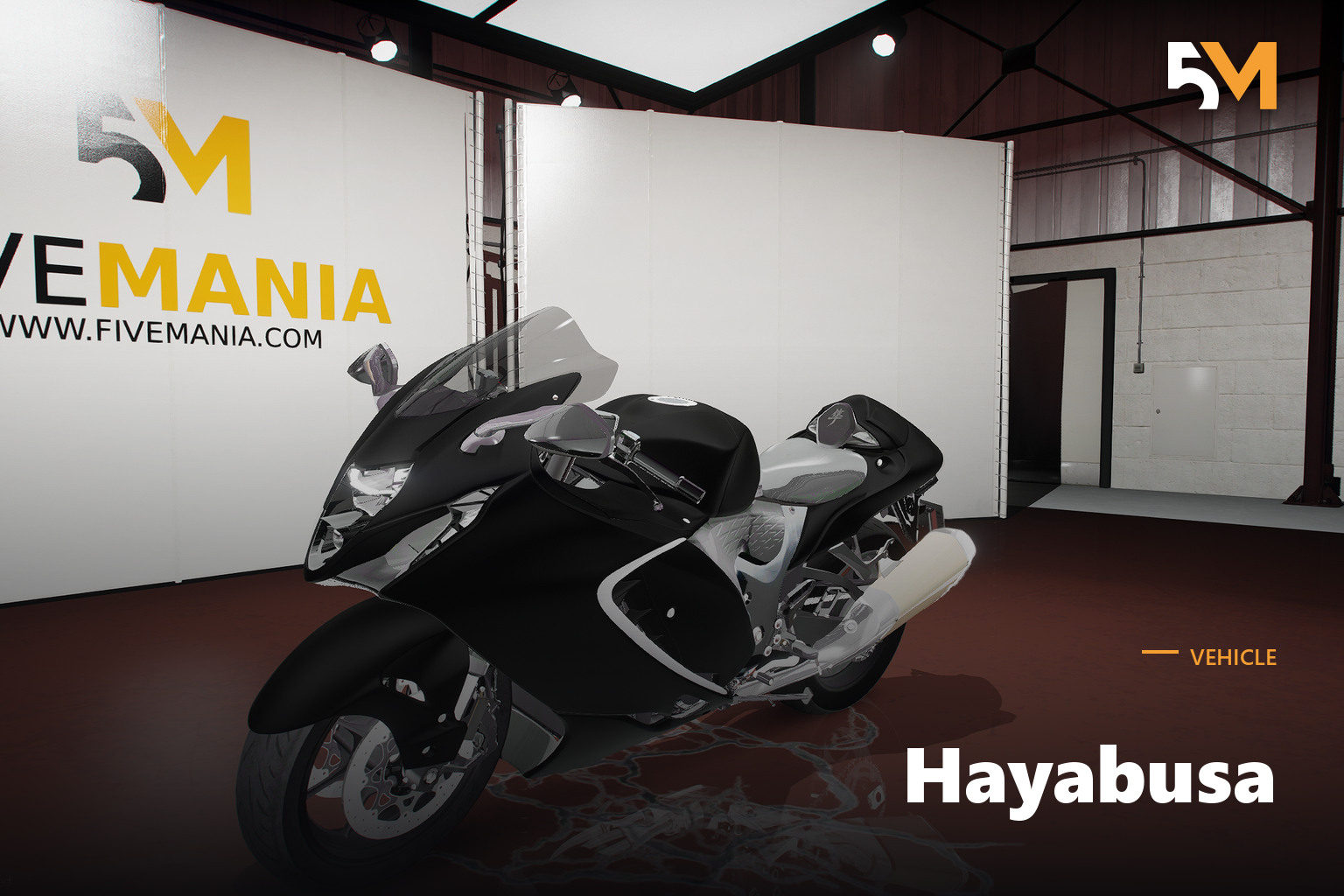 FIVEM Hayabusa | Realistic Motorcycle [Badged] Add-On | Optimized | Fivem Ready | High Quality