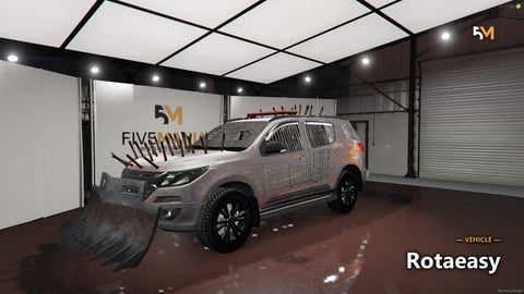 FIVEM Rotaeasy | Armored Survival SUV [Unbadged] Add-On | Spikes & Plow | Barred Windows | Weathered Texture | Working Lights | Optimized | Fivem Ready | High Quality, image 6