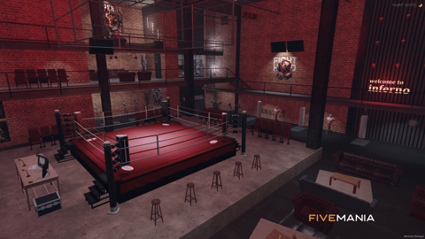 FIVEM Inferno Boxing Club | Multi-Level Boxing Club MLO | Interior & Exterior | Training Facilities | Bar & Lounge | Spectator Seating | Add-On | Optimized | Fivem Ready | High Quality — image 2