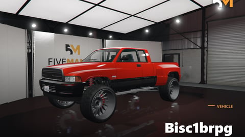 FIVEM Bisc1brpg | Custom Pickup Truck [Unbadged] Add-On | Lifted Suspension | Custom Wheels | High Quality Interior | Add-On | Optimized | Fivem Ready | High Quality cover