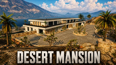 FIVEM Desert Mansion | Luxury Modern Estate | Interior & Exterior | Rooftop Patio | Outdoor Bar | Add-On | Optimized | Fivem Ready | High Quality cover