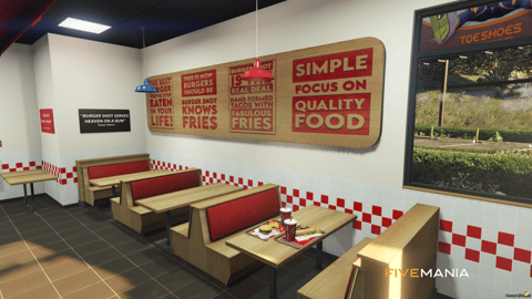 FIVEM Burger Shot Mirror Park | Fast Food Restaurant MLO | Interior & Exterior | Custom Props | Optimized | Add-On | Fivem Ready | High Quality — image 8