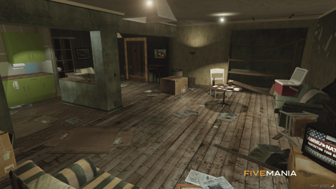 FIVEM Rips Hood | Gang Hideout MLO | Interior & Exterior | Music Studio | Gym | Add-On | Optimized | Fivem Ready | High Quality — image 12