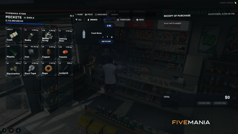 FIVEM Ox Inventory + Ox Lib Redesign | Modern Inventory UI | Crafting System | Store Interface | Hotbar | Add-On | Optimized | Fivem Ready | High Quality, image 14