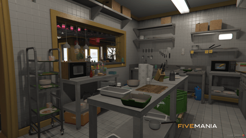 FIVEM Route 68 Diner | Classic American Diner MLO | Interior & Exterior | Detailed Kitchen | Office & Restrooms | Add-On | Optimized | Fivem Ready | High Quality — image 7