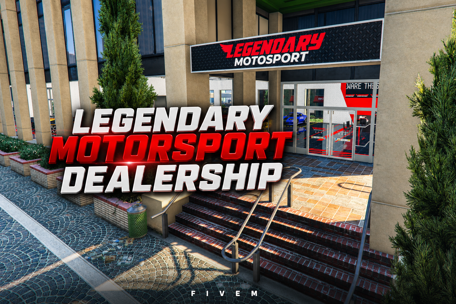 FIVEM Legendary Motorsport Dealership | Luxury Vehicle Showroom MLO | Interior & Exterior | Modern Design | Custom Props | Add-On | Optimized | Fivem Ready | High Quality