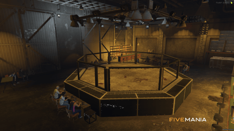 FIVEM Secret Illegal Fight Club | Underground Combat Arena MLO | Interior & Exterior | Bar Area | Fight Cage | Add-On | Optimized | Fivem Ready | High Quality — image 9