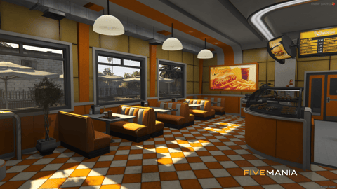 FIVEM Wigwam Restaurant | Classic Diner MLO | Interior & Exterior | Full Kitchen | Office Space | Add-On | Optimized | Fivem Ready | High Quality — image 5