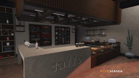 FIVEM Coffee Noir | Modern Lakeside Cafe MLO | Interior & Exterior | Outdoor Seating | Add-On | Optimized | Fivem Ready | High Quality — image 14