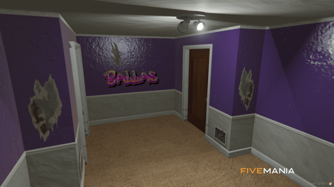 FIVEM Ballas Gang Hideout | Custom Gang Hideout MLO | Interior & Exterior | Custom Props | Add-On | Optimized | Fivem Ready | High Quality — image 5