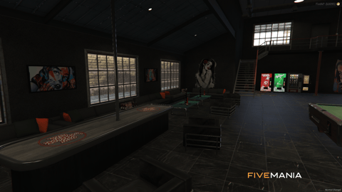 FIVEM Bighorn Biker Club | Biker Gang Clubhouse MLO | Interior & Exterior | Garage | Meeting Room | Lounge | Add-On | Optimized | Fivem Ready | High Quality — image 12