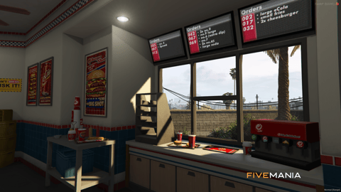 FIVEM Burgershot Restaurant | Iconic Fast Food MLO | Interior & Exterior | Full Kitchen | Dining Area | Restrooms | Add-On | Optimized | Fivem Ready | High Quality — image 18