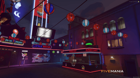 FIVEM Korea Town 2077 | Vibrant Cyberpunk District MLO | Multiple Interiors & Exteriors | Neon Lights | Custom Props | Add-On | Optimized | Fivem Ready | High Quality — image 3