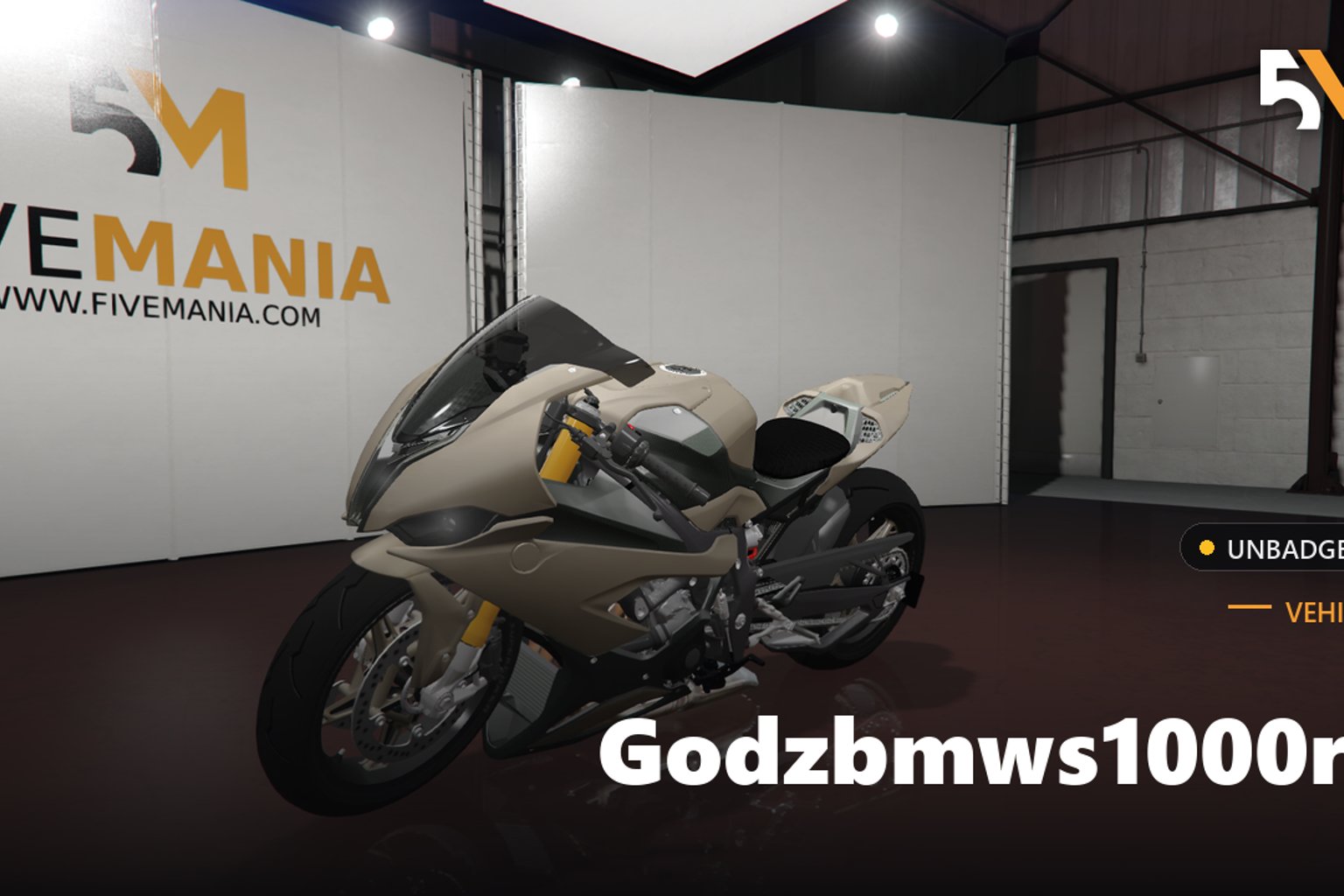 FIVEM Godzbmws1000rr | Realistic Sports Bike [Unbadged] Add-On | Optimized | Fivem Ready | High Quality