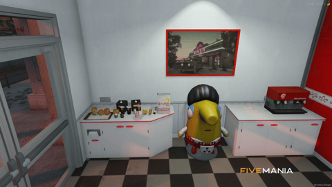 FIVEM Up N Atom Burger Vinewood | Iconic Fast Food Restaurant MLO | Interior & Exterior | Custom Props | Optimized | Add-On | Fivem Ready | High Quality — image 8