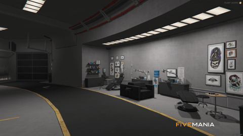 FIVEM Burning Motors Club | Exclusive Motor Club MLO | Interior & Exterior | Garage & Bar | Meeting Room | Tattoo Parlor | Add-On | Optimized | Fivem Ready | High Quality — image 9