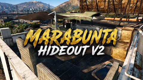FIVEM Marabunta Hideout V2 | Detailed Gang Hideout MLO | Interior & Exterior | Bar & Office | Rooftop Access | Add-On | Optimized | Fivem Ready | High Quality cover