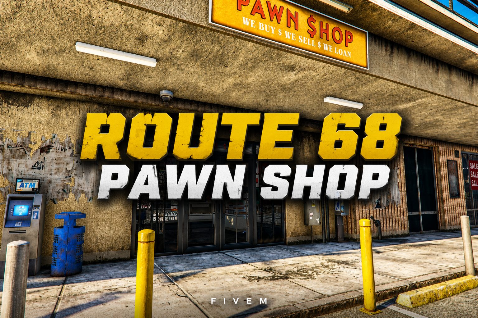 FIVEM Route 68 Pawn Shop | Detailed Business MLO | Interior & Exterior | Custom Props | Add-On | Optimized | Fivem Ready | High Quality