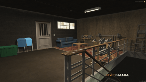 FIVEM Ballas Stash | Gang Hideout MLO | Gym & Bar | Storage Area | Lore-Friendly Mural | Add-On | Optimized | Fivem Ready | High Quality — image 4