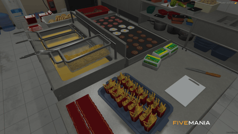 FIVEM Burgershot Restaurant | Iconic Fast Food Restaurant MLO | Interior & Exterior | Detailed Kitchen | Dining Area | Restrooms | Add-On | Optimized | Fivem Ready | High Quality — image 14