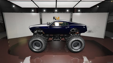 FIVEM Domgtt2 | Classic Muscle Monster Truck [Unbadged] Add-On | High Suspension | Off-Road Tires | Custom Chassis | Add-On | Optimized | Fivem Ready | High Quality, image 6
