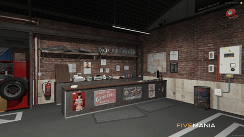 FIVEM Route 68 Garage | Custom Mechanic Shop MLO | Interior & Exterior | Add-On | Optimized | Fivem Ready | High Quality — image 19