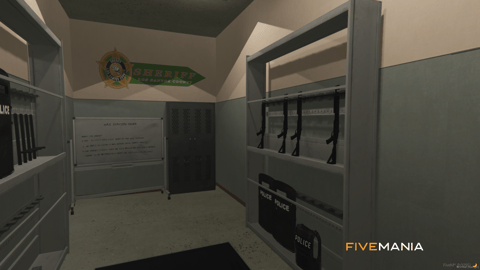 FIVEM Sherif Department V2 | Lore-Friendly Sheriff Department MLO | Interior & Exterior | Custom Props | Add-On | Optimized | Fivem Ready | High Quality — image 9