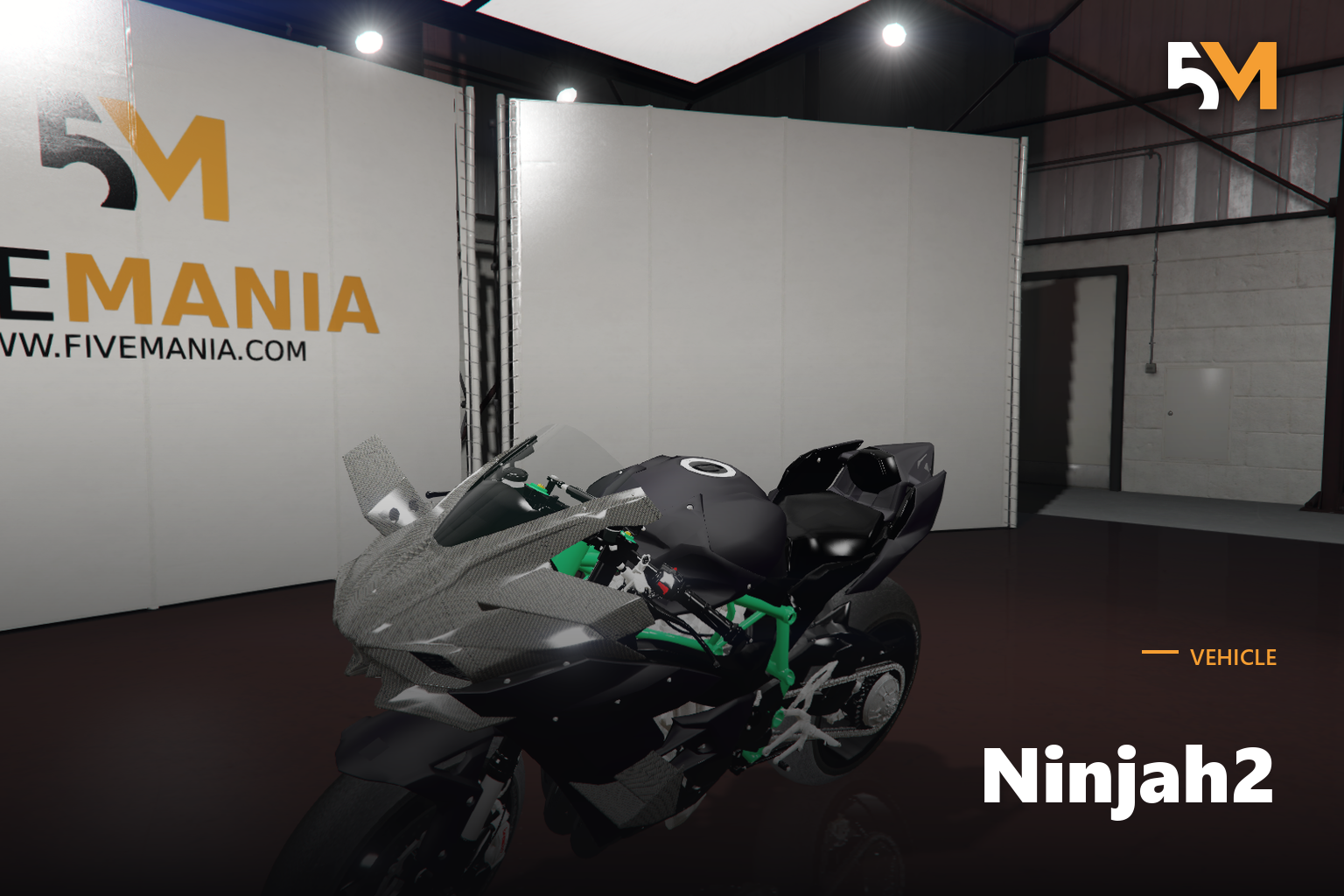 FIVEM Ninjah2 | Realistic Motorcycle [Badged] Add-On | Optimized | Fivem Ready | High Quality