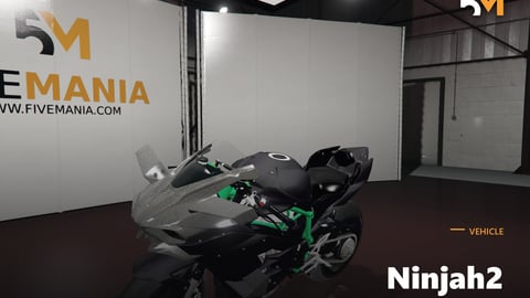 FIVEM Ninjah2 | Realistic Motorcycle [Badged] Add-On | Optimized | Fivem Ready | High Quality cover
