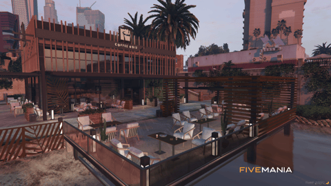 FIVEM Coffee Noir | Modern Lakeside Cafe MLO | Interior & Exterior | Outdoor Seating | Add-On | Optimized | Fivem Ready | High Quality — image 3
