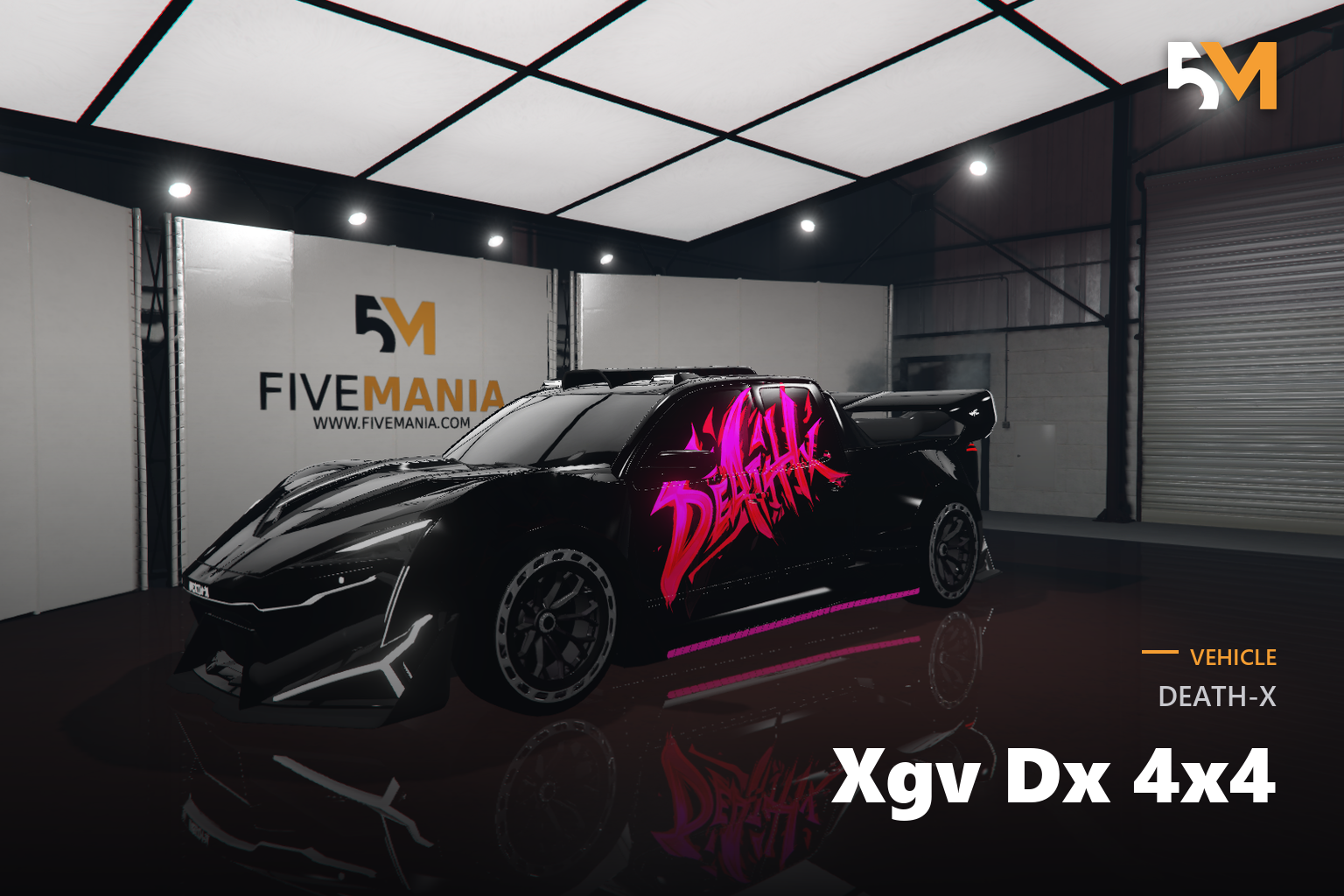 FIVEM DEATH-X Xgv Dx 4x4 | Futuristic Off-Road Vehicle Add-On | Custom Livery | Working Lights | High Performance | Add-On | Optimized | Fivem Ready | High Quality