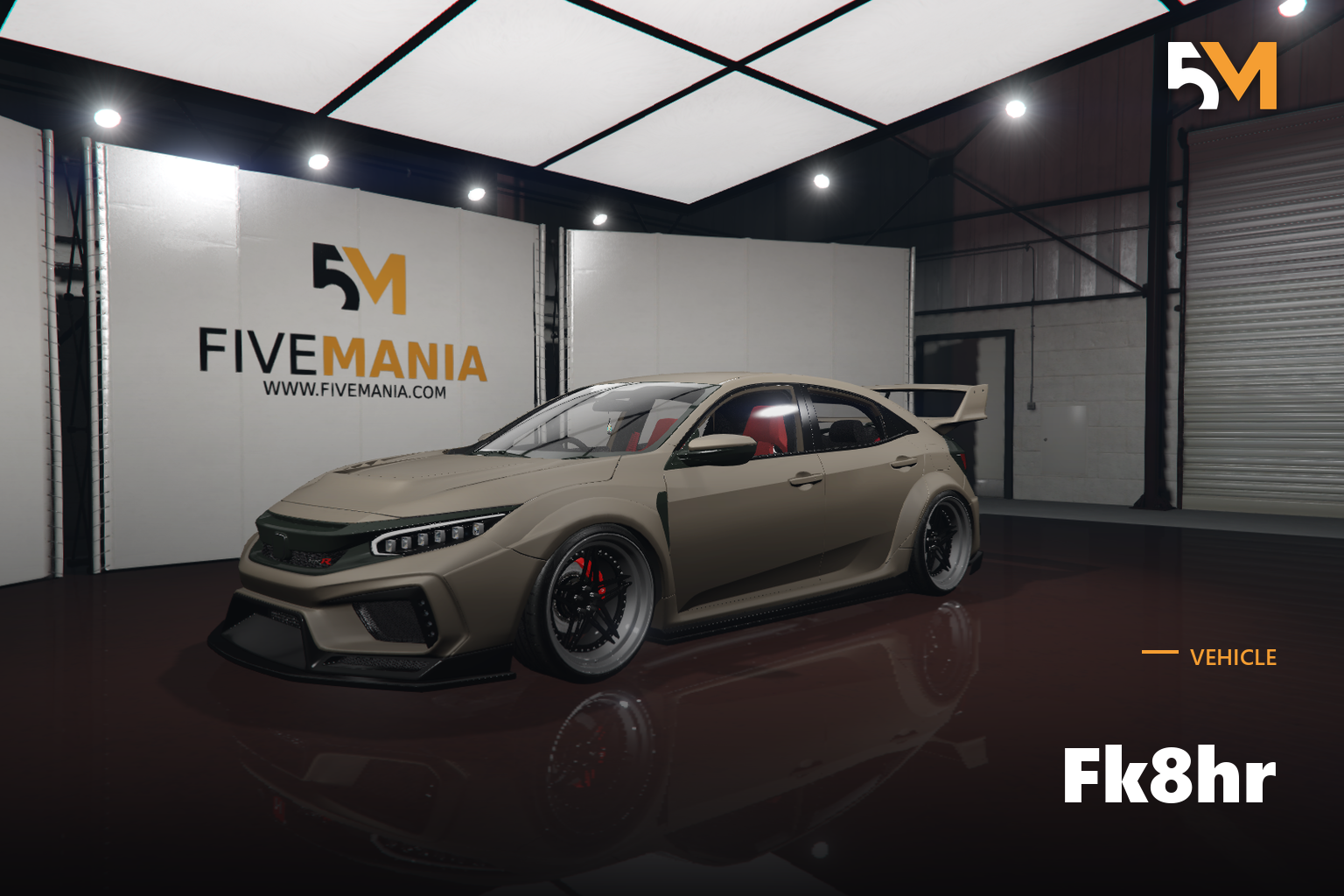 FIVEM Fk8hr | Realistic Sports Car [Badged] Add-On | Widebody Kit & Spoiler | Add-On | Fivem Ready | High Quality