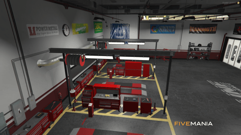 FIVEM Redline Tuner Shop | Custom Mechanic MLO | Interior & Exterior | Tuning Bays | Add-On | Optimized | Fivem Ready | High Quality — image 9