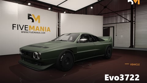 FIVEM Evo3722 | Realistic Sports Car [Unbadged] Add-On | Carbon Fiber Accents | Optimized | Fivem Ready | High Quality cover