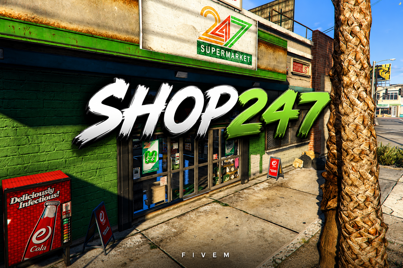 FIVEM Shop247 | Lore-Friendly 24/7 Supermarket MLO | Interior & Exterior | Detailed Shelving | Backroom | Add-On | Optimized | Fivem Ready | High Quality